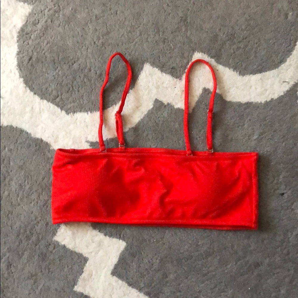 Rectangle red bathing suit